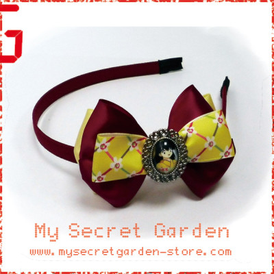 Inuyasha 犬夜叉 Kagome Higurashi Anime Cabochon Hair Bows ( Hair Clip or Hair Band )